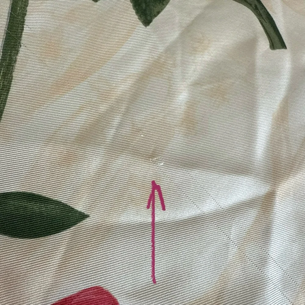 Trussardi Silk Scarf with Floral Rose Print